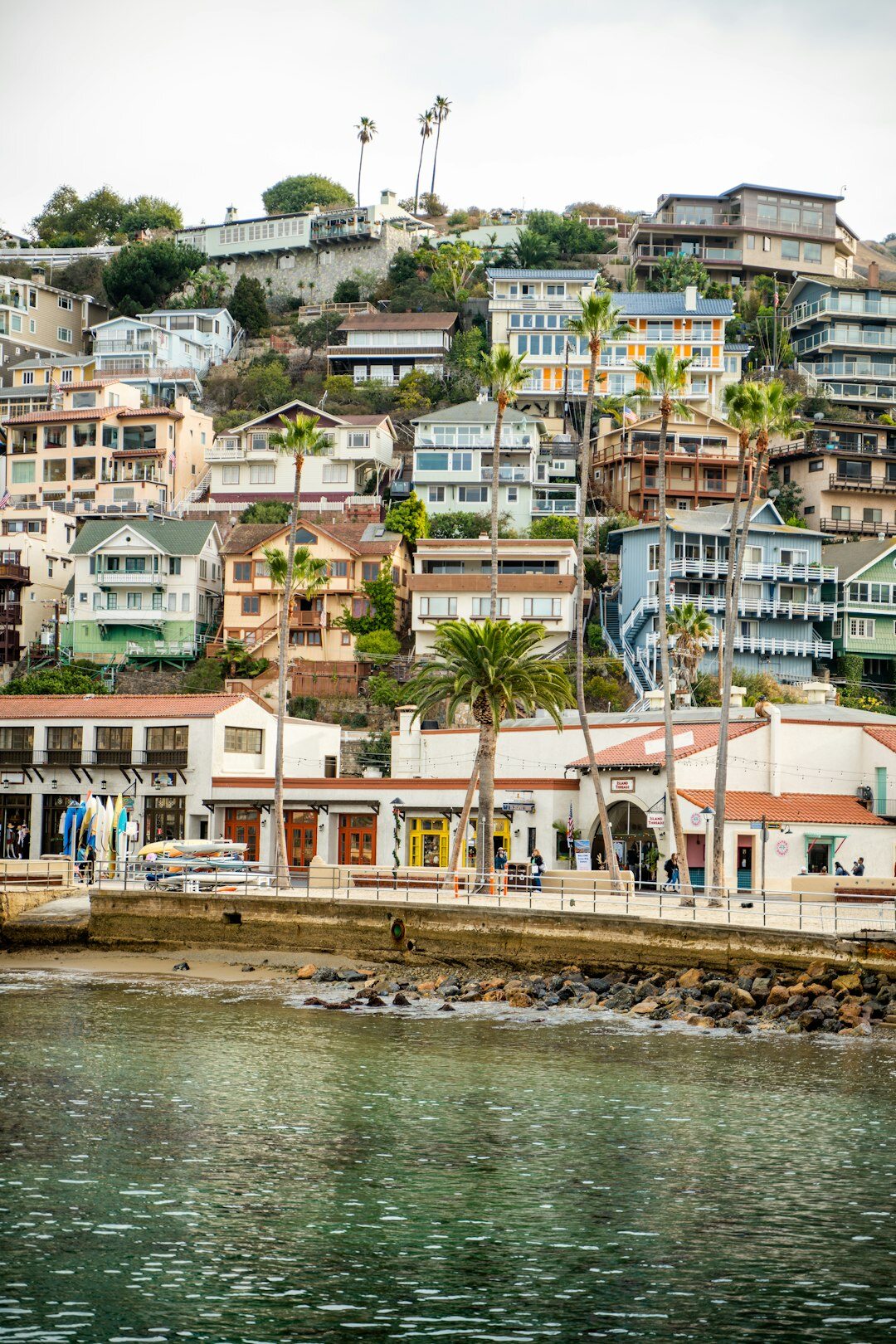 Colorful hillside houses in a Chilean port city