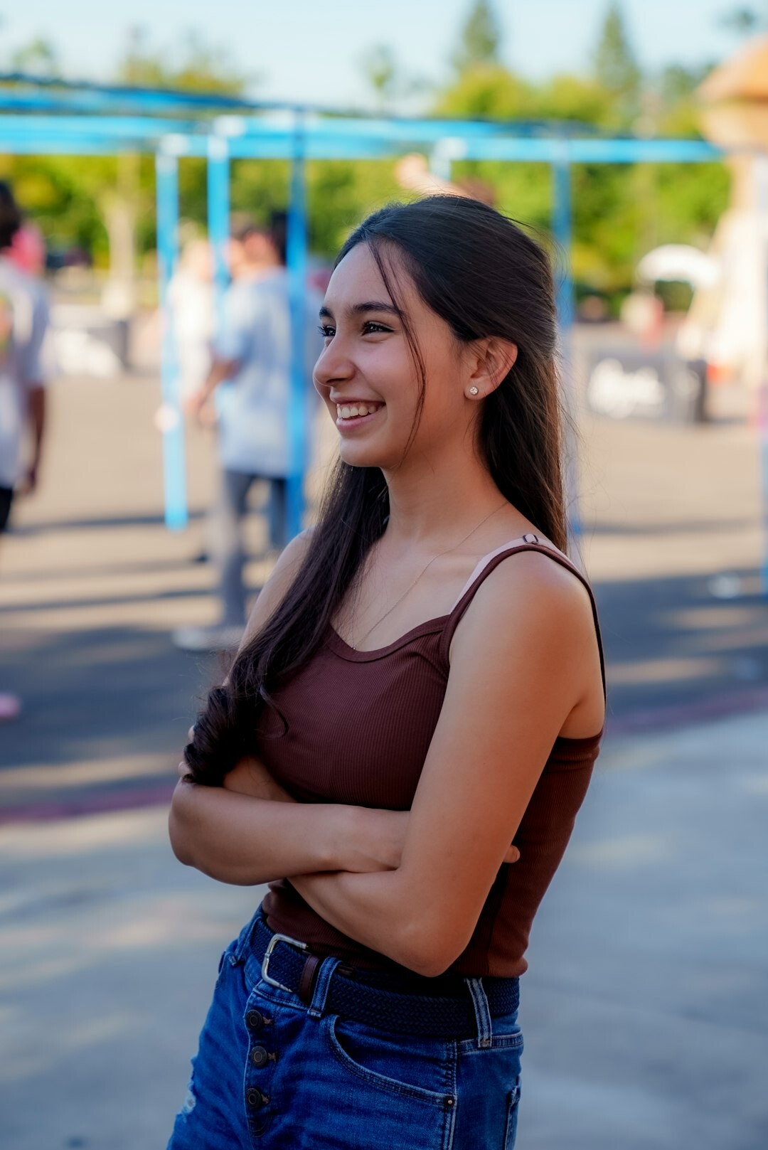 Portrait of a smiling young Latina woman